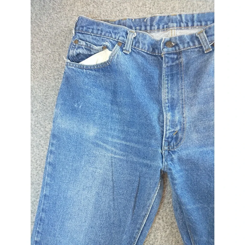 Vintage Levis Mens Medium Wash Straight Leg Denim Jeans Blue W34 L30